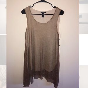gold lurex tank top (alfani)